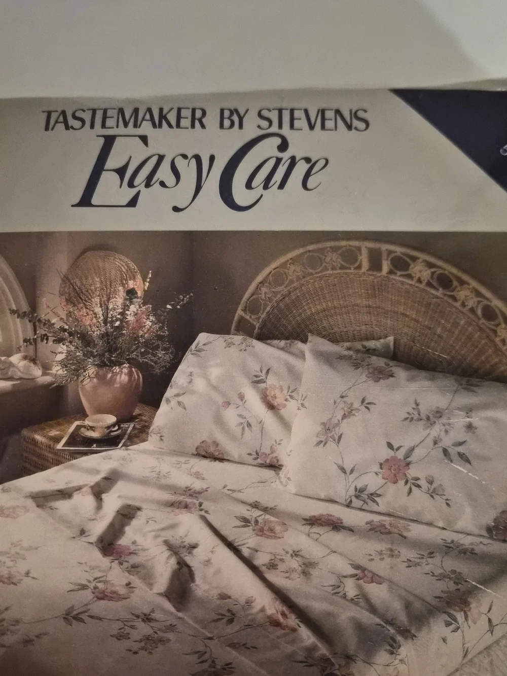 Easy Care Floral Sheet Set in Cream with Pink Floral Accents